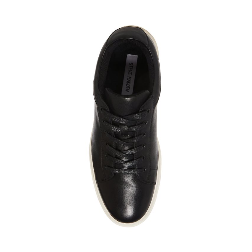 Zapatillas Steve Madden Tilton Cuero Hombre Negras | ES UB2396